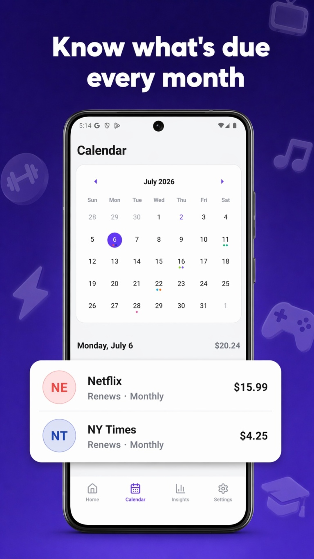 RenewKit renewal calendar